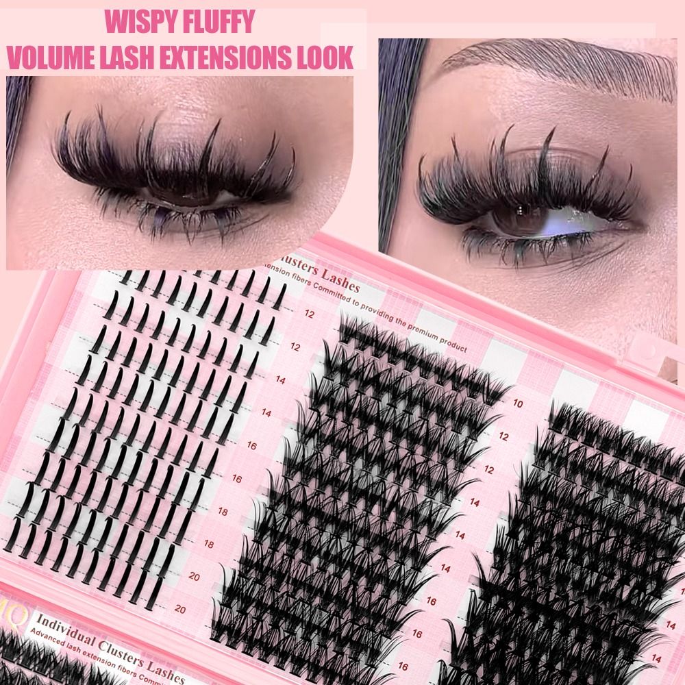 Eyelash Extension Look - 9-16mm 길이의 인조 속눈썹 3D 볼륨