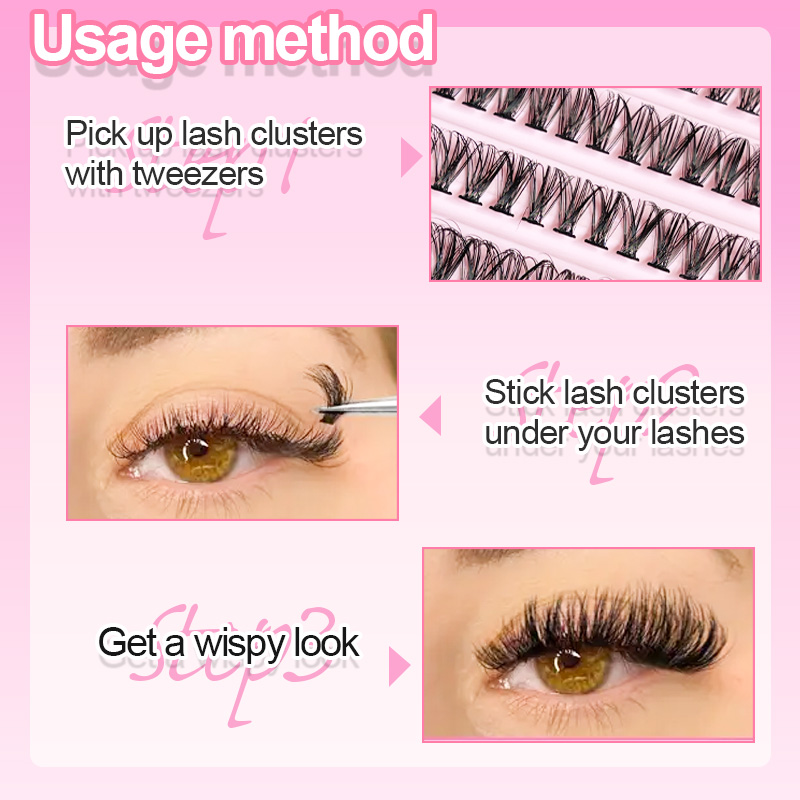 개별 속눈썹 속눈썹 클러스터 8-16mm 200개 자연 - Eyelash Extension Look 리뷰 및 가격