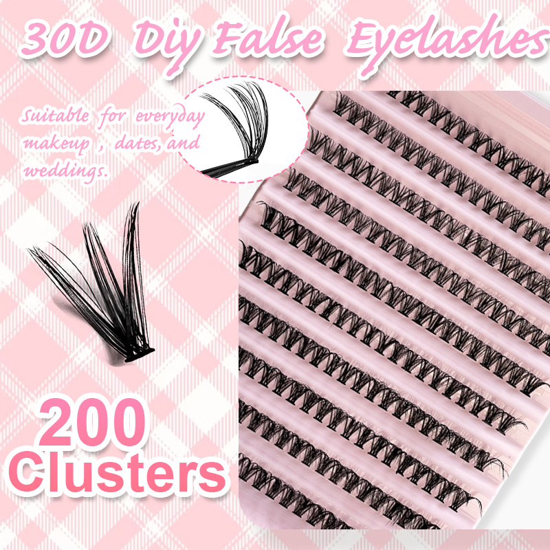 개별 속눈썹 속눈썹 클러스터 8-16mm 200개 자연 - Eyelash Extension Look 리뷰 및 가격