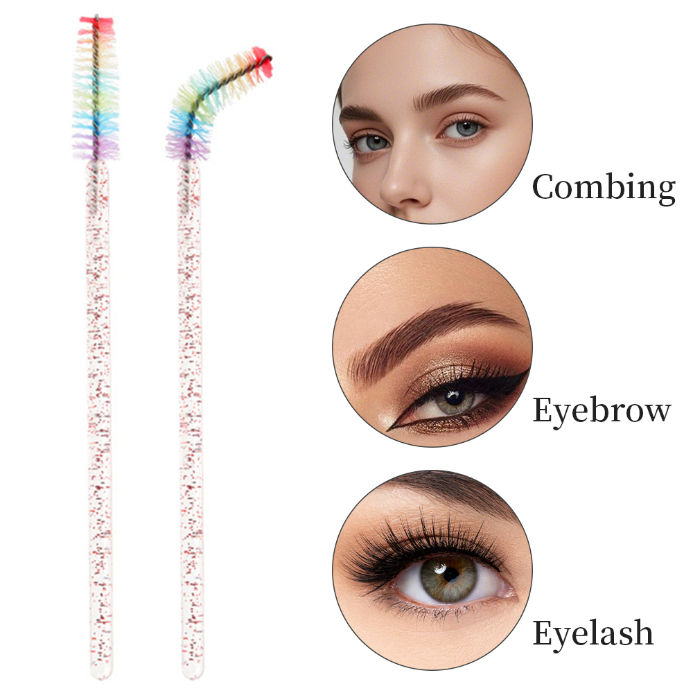 50PCS 레인보우 크리스탈 속눈썹 메이크업 브러쉬 일 - Eyelash Extension London 리뷰 및 가격